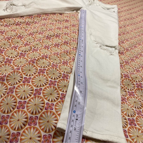 Rag & Bone White Skinny Distressed Jeans - Picture 5 of 16